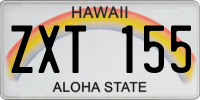 HI license plate ZXT155