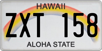 HI license plate ZXT158