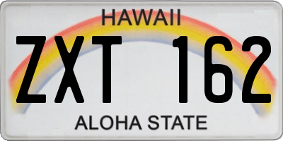HI license plate ZXT162