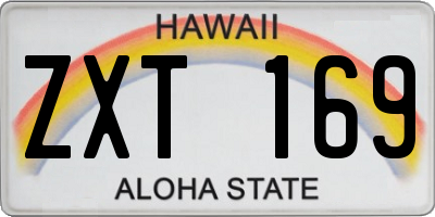 HI license plate ZXT169