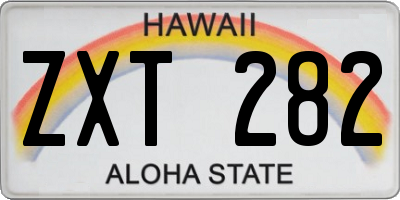 HI license plate ZXT282