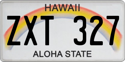 HI license plate ZXT327
