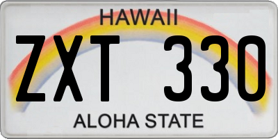 HI license plate ZXT330