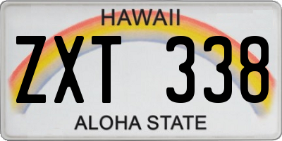 HI license plate ZXT338