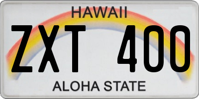 HI license plate ZXT400