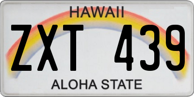HI license plate ZXT439