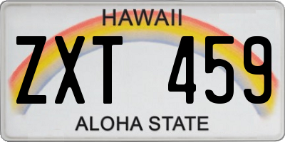 HI license plate ZXT459