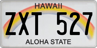 HI license plate ZXT527