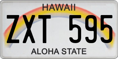 HI license plate ZXT595
