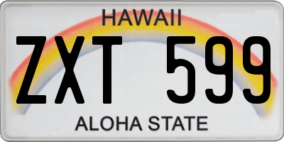 HI license plate ZXT599