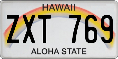 HI license plate ZXT769