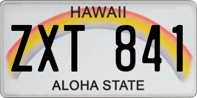 HI license plate ZXT841
