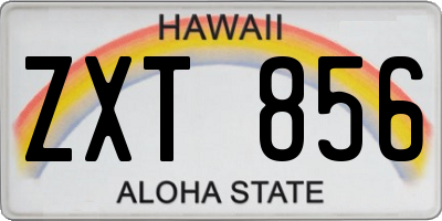 HI license plate ZXT856