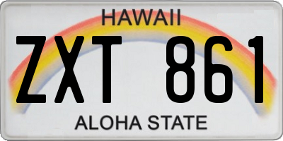 HI license plate ZXT861