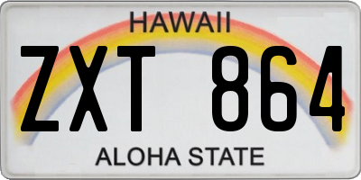 HI license plate ZXT864