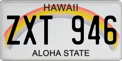 HI license plate ZXT946