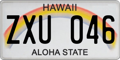 HI license plate ZXU046