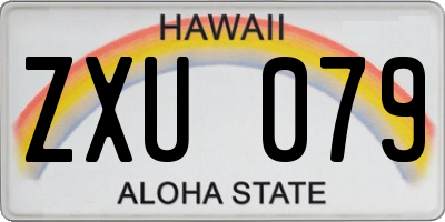 HI license plate ZXU079