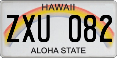 HI license plate ZXU082