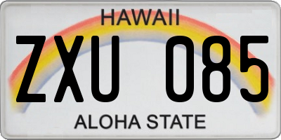 HI license plate ZXU085