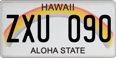 HI license plate ZXU090