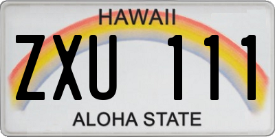 HI license plate ZXU111