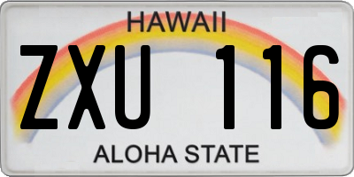 HI license plate ZXU116