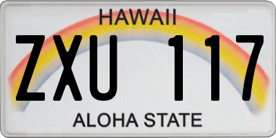 HI license plate ZXU117