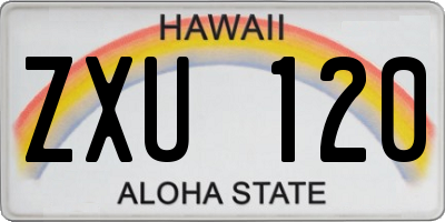 HI license plate ZXU120