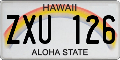 HI license plate ZXU126