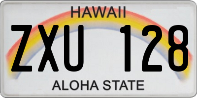 HI license plate ZXU128