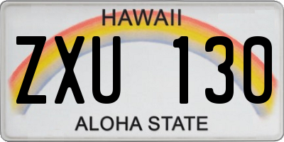 HI license plate ZXU130