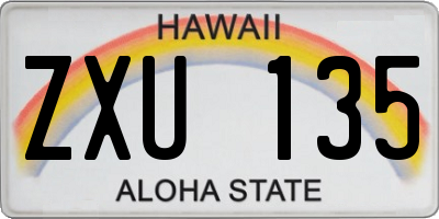 HI license plate ZXU135