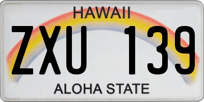 HI license plate ZXU139