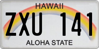 HI license plate ZXU141