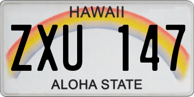 HI license plate ZXU147
