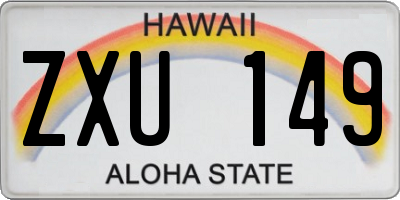 HI license plate ZXU149