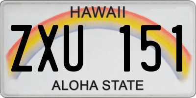 HI license plate ZXU151