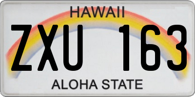 HI license plate ZXU163