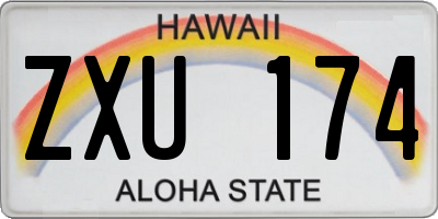 HI license plate ZXU174