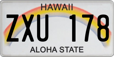 HI license plate ZXU178