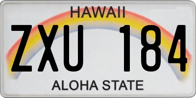 HI license plate ZXU184