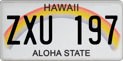 HI license plate ZXU197