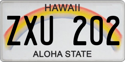 HI license plate ZXU202