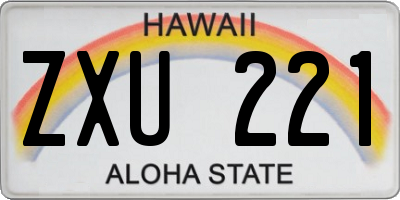 HI license plate ZXU221