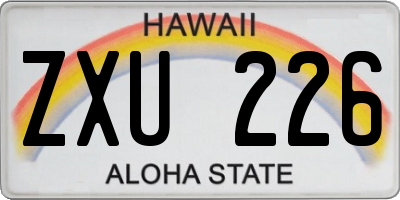 HI license plate ZXU226