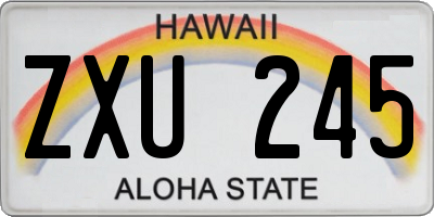 HI license plate ZXU245