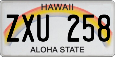 HI license plate ZXU258