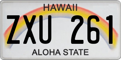 HI license plate ZXU261