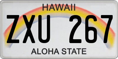 HI license plate ZXU267